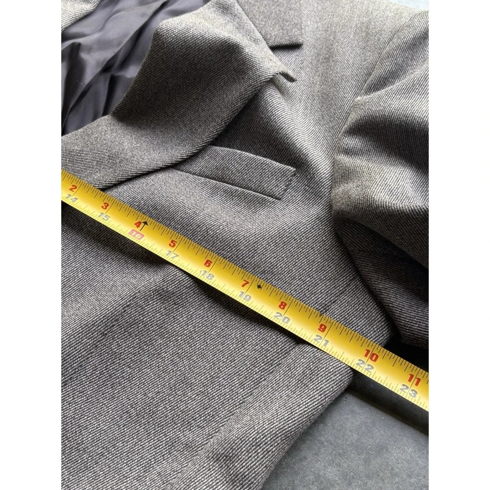 Burberry USA Men's Sports Coat Blazer 42R Wool Gray Jacket Quilted